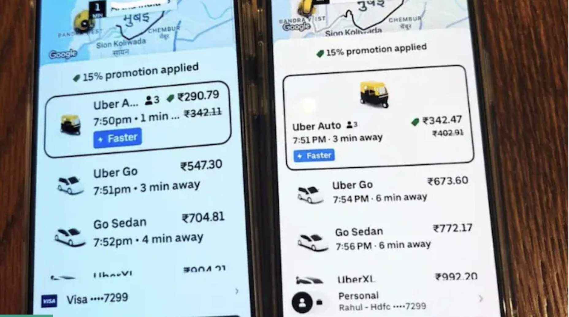 For Same Destination, Uber Showing Different Rates On Different Phones: Rs 90 Difference!